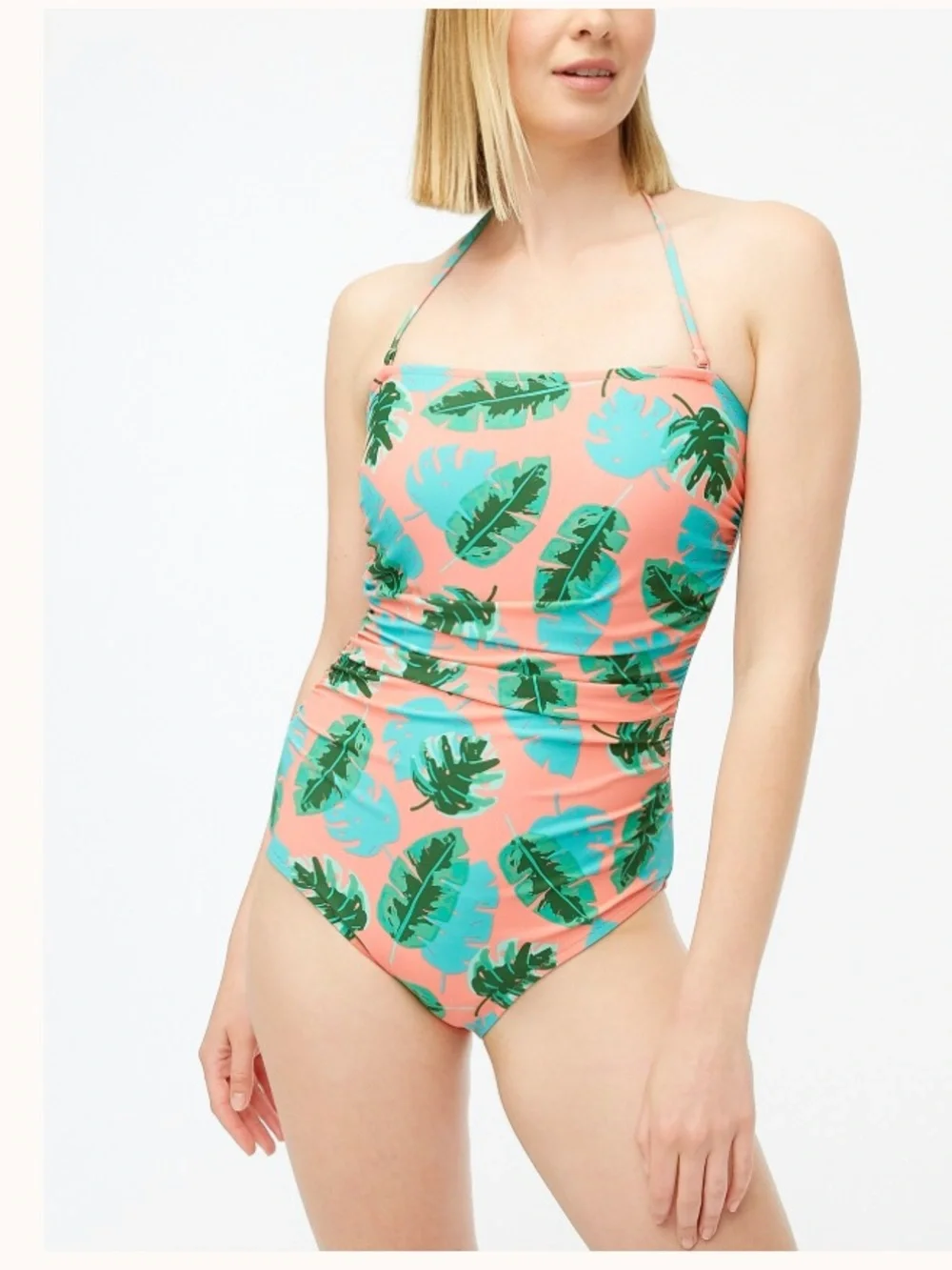 J.CREW FACTORY Printed strapless one-piece swimsuit Like New - Picture 1 of 8
